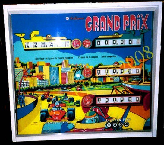 1976 Williams Industries Grand Prix Pinball Machine